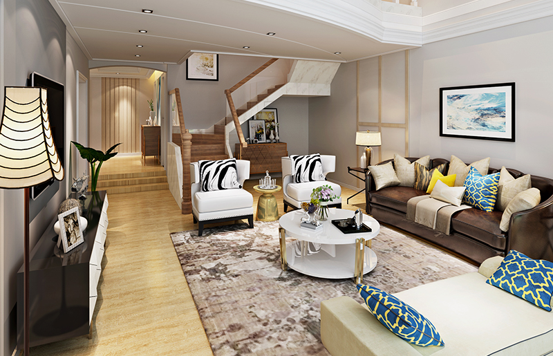 白云深處幽蘭苑現(xiàn)代簡約別墅裝修案例 